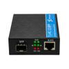 1G Ethernet Media Converter, 1 SFP to 1 RJ45, 30W PoE+  Empty SFP view 2