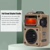 ASHATA Portable Full Band Digital Radio, FM/WB/Shortwave/Medium Radio with LCD Display, Alarm Clock, Speaker, for Bluetooth, 6 EQ Modes, FM/MW/SW/WB/BT/Music Receiver (Khaki) view 3