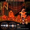 JMEXSUSS 2 Pack Orange Halloween Lights Indoor, Total 200 LED 66FT view 4