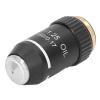 100X Microscope Objective Lens Replacement High Power 20.2mm Interface for Compound Microscopes Brass Chrome Plated view 2