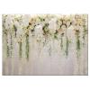 10x8ft White Rose Floral Theme Photography Background Wedding Bridal Shower Wedding Flowers Photo Backdrops Baby Girl Birthday Party Portrait Dessert Cake Table Decor Photo Booth Studio Props view 1
