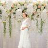 10x8ft White Rose Floral Theme Photography Background Wedding Bridal Shower Wedding Flowers Photo Backdrops Baby Girl Birthday Party Portrait Dessert Cake Table Decor Photo Booth Studio Props view 3