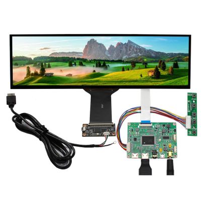 FanyiTek 12.6 inch NV126B5M-N41 1920x515 IPS Touchscreen Monitor and 2Micro USB LCD Controller Board