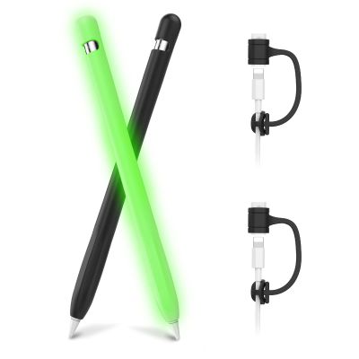 AhaStyle Anti-Slip Case Sleeve Silicone Protective Skin [ Added Cable Adapter Tether Kit] Compatible with Apple Pencil 1st Generation