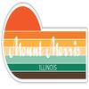 Mount Morris Illinois 2 x 1.25 Inch Sticker Retro Vintage Sunset City 70s Aesthetic Design view 1