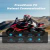 FreedConn FX Motorcycle Helmet Bluetooth Headset, Motorcycle Communication Systems with CVC Noise Cancellation, Stereo Music, 6 Riders 0.75mi/1200m intercom, 30Hrs Intercom, IP65, Black, 2 Pack view 2