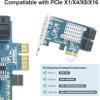 10Gtek 4-Port SATA 3.0 PCIe Expansion Card, 6Gbps Adapter with 4 Cables & Low Profile Bracket, PCIe x1 Slot for HDD/SSD Storage Upgrade view 2