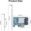 10Gtek 4-Port SATA 3.0 PCIe Expansion Card, 6Gbps Adapter with 4 Cables & Low Profile Bracket, PCIe x1 Slot for HDD/SSD Storage Upgrade view 3