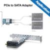 10Gtek 4-Port SATA 3.0 PCIe Expansion Card, 6Gbps Adapter with 4 Cables & Low Profile Bracket, PCIe x1 Slot for HDD/SSD Storage Upgrade view 4