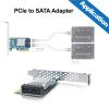 10Gtek PCIe SATA Card 4-Port, 6Gbps SATA3.0 Controller PCIe x4 Lane Expansion Card, Support SSD/HDD for Desktop & NAS Storage view 4