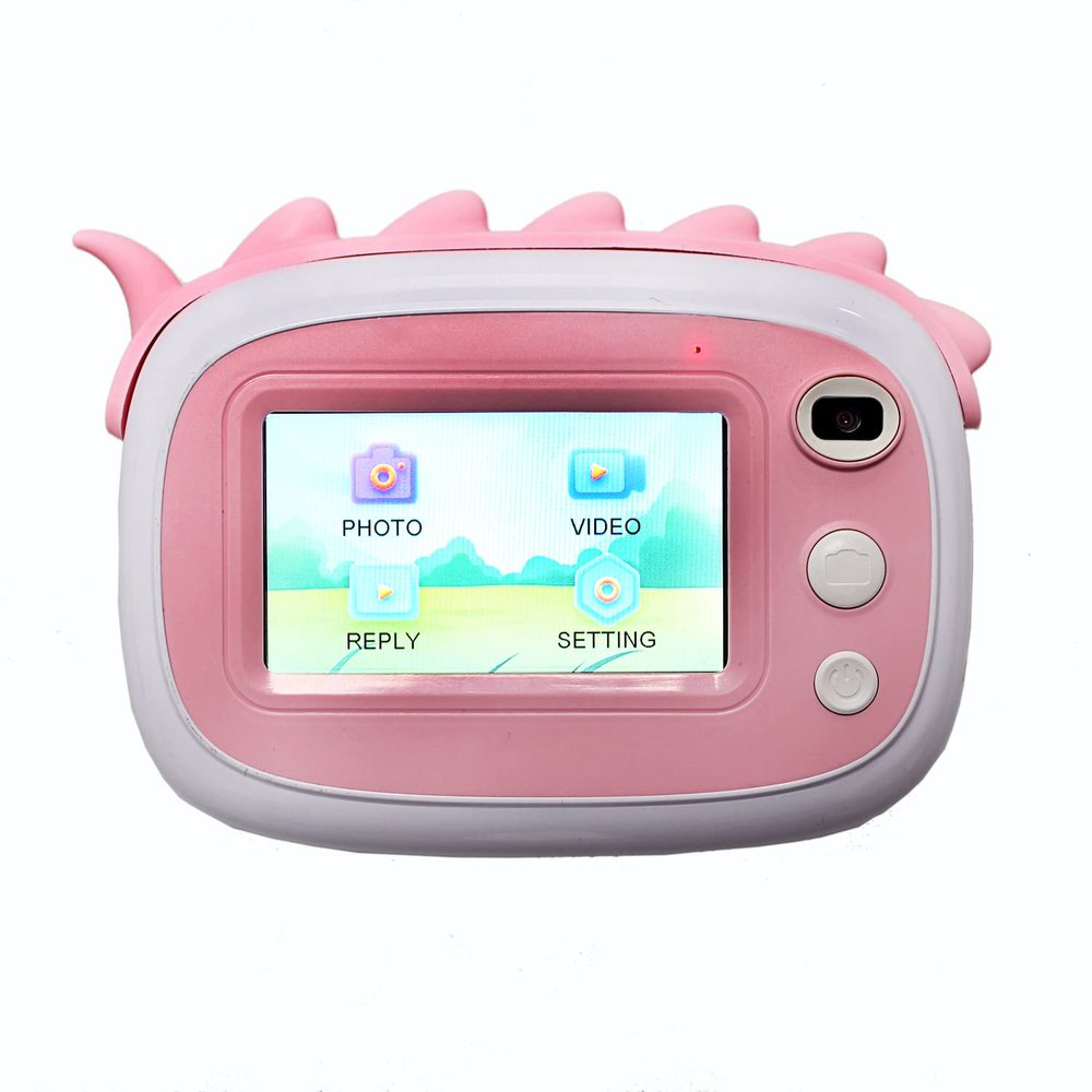 DMWD Instant Camera for Kids Camera for Girls 3.0" Touch Screen, Kids Digital Camera Instant Print with 3 Rolls Print Papers & 32G TF CardPink