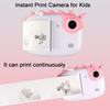 DMWD Instant Camera for Kids Camera for Girls 3.0" Touch Screen, Kids Digital Camera Instant Print with 3 Rolls Print Papers & 32G TF CardPink view 2