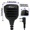 KEYBLU Waterproof Shoulder Speaker Mic 2 Pin Two Way Radio Microphone with 3.5mm Audio Jack Compatible with UV-5R, BTECH, Kenwood, Retevis Radios Walkie Talkie(for Kenwood, Black with 3.5 mm Jack) view 3