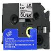LM Tapes - Premium 3/8" (9mm) Black on Reflective Silver Compatible TZe P-Touch Tape for use with Brother PT-18R, PT18R Ptouch Label Printer Includes Tape Size/Color Guide. view 3