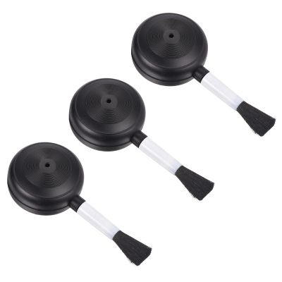 PATIKIL Air Dust Blower and Soft Brush 3Pack 25mm Keyboard Cleaning Brush for Laptop Computer Screens Keyboard Window Black