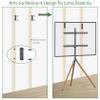 UPGRAVITY Easel TV Stand with Tripod Base for 45-65 inch Flat Screen up to 77lbs, Height Adjustable TV Stand Tripod for Living Room w/Cable Ties, 180Swivel, Black view 2