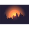 12x10FT Summer Sunset Backdrop Vinyl Orange Sunset Forest Scenery Photography Background Durable Fabric A Bight Sunrise Sky 3D Rendering Wallpaper Decoration Adults Portrait Prop view 1