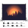 12x10FT Summer Sunset Backdrop Vinyl Orange Sunset Forest Scenery Photography Background Durable Fabric A Bight Sunrise Sky 3D Rendering Wallpaper Decoration Adults Portrait Prop view 2