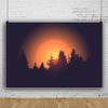 12x10FT Summer Sunset Backdrop Vinyl Orange Sunset Forest Scenery Photography Background Durable Fabric A Bight Sunrise Sky 3D Rendering Wallpaper Decoration Adults Portrait Prop view 3