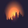 12x10FT Summer Sunset Backdrop Vinyl Orange Sunset Forest Scenery Photography Background Durable Fabric A Bight Sunrise Sky 3D Rendering Wallpaper Decoration Adults Portrait Prop view 4