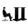Feet Bookshelf Speaker Stands,1 Pair,Stands for Home-Cinema HiFi Bookshelf Box and Satellite Speakers Wood Speaker Stands (Color : Black, Size : 36 * 26 * 63cm) view 2