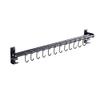 BUNCC Wall-Mounted Coat Rack Super Easy to Install Rust and Waterproof Black Kitchen Hook Rack Stainless Steel Rack Type Storage Holder Kitchen Wall Hook view 1