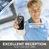 PRUNUS J-985 Mini AM/FM Stereo Radio - Portable, Battery Operated with Headphones, Clip & Lock Key; J-328 Mini Portable Pocket FM Walkman Radio with Recorder view 2