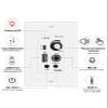 Herdio 5.25 Inch Bluetooth Ceiling Speakers with Wall Mount Control Amplifier Receiver System for Home Living Room Bedroom Bathroom Office (A Pair) view 4