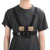 Adjustable Chest Mount Harness for Sport Camera Mobile Phone, Stable Harness Strap Holder Mount for Outdoor Sports, J Shaped Base Cell Phone Clip Holder Installation Fixation Bracket view 1