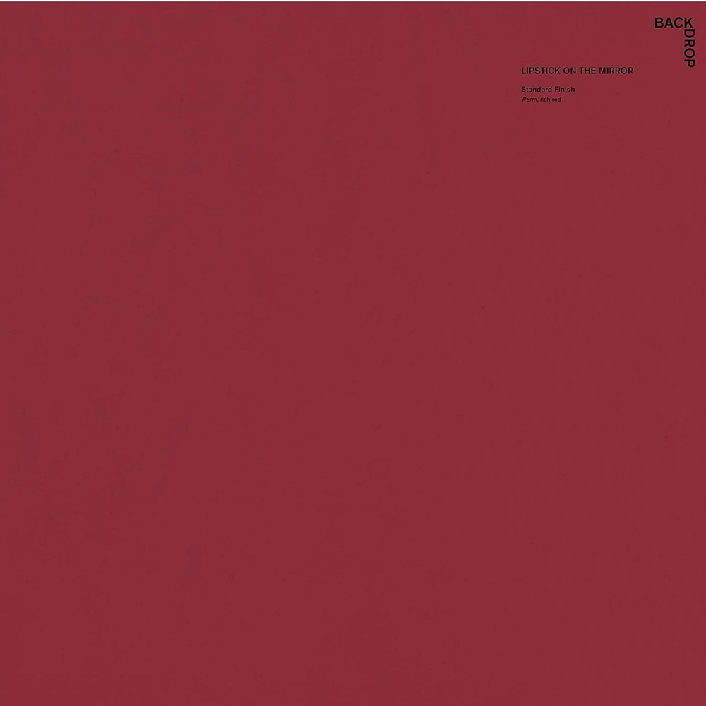 BACKDROP | Premium Interior Paint | Large Adhesive Paint Swatch | LIPSTICK ON THE MIRROR - Warm, Rich Red | 12" x 12" Color Sample