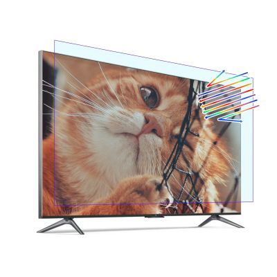 TYRHMY 55 Inch TV Screen Protector, Anti-Glare/Out Blue Light/Anti Scratch Film, Shield UV and Radiation Filter,Relieve Eye Strain Filter Eye Protection,55 Inch Narrow