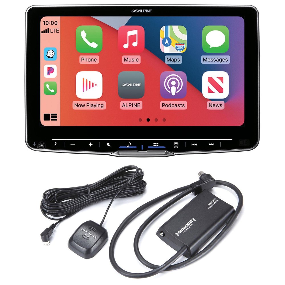 Alpine ILX-F509 Halo9 9" Receiver Compatible with Wireless Android Auto & Apple CarPlay with SXV300v1 Satellite Tuner