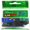 LM Tapes - Premium 1/4" (6mm) Black on Green Compatible TZe P-Touch Tape for use with Brother PT-9400, PT9400 Label Maker Includes Tape Size/Color Guide. view 1