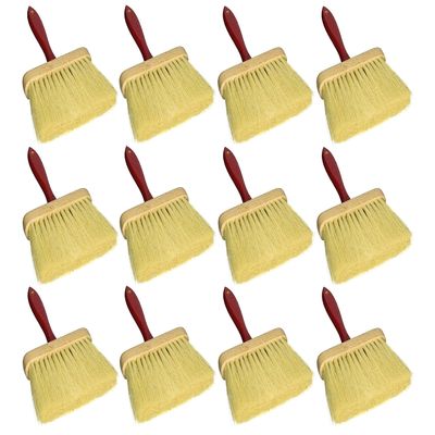 Kraft Tool Co. BL526 6-1/2 in. x 2 in. Jumbo Utility Brush with Tampico Fiber Bristles and Red Wood Handle, 12-Pack