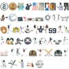 allydrew Waterproof Vinyl Stickers for Water Bottles, Laptop, Phones, Skateboards, Decals for Teens, 100pcs, Baseball view 2