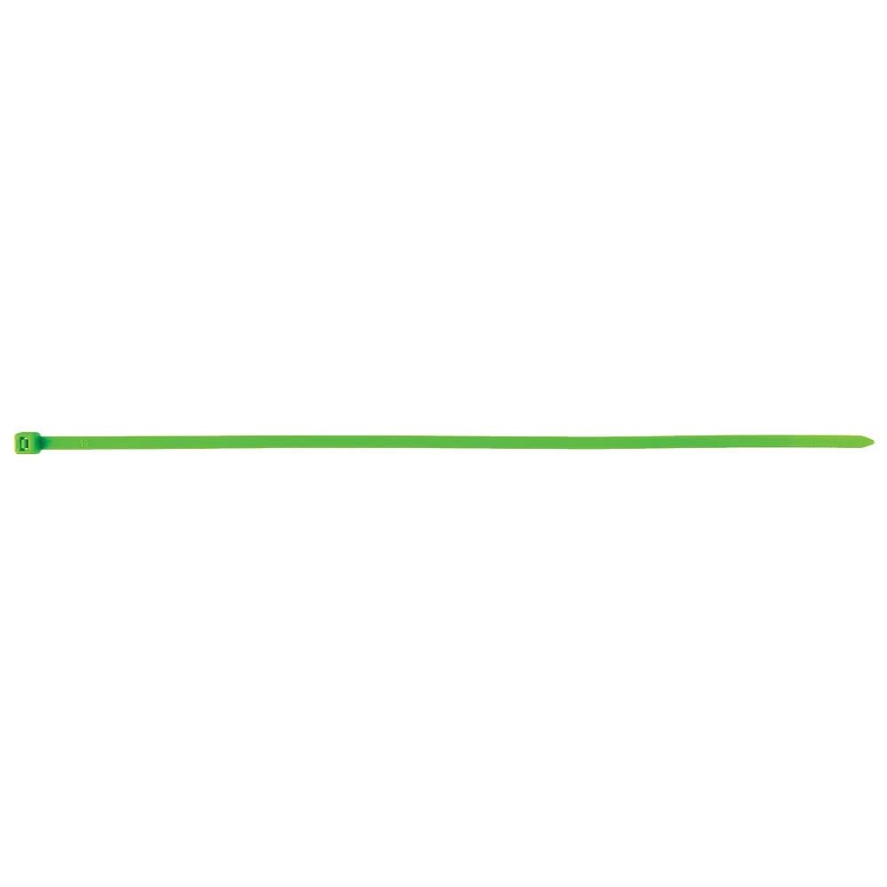11 Inch Zip Ties, Neon Green, 100 Pack, 50 lbs. Break Strength, Standard-Duty Nylon Zip Ties, J. J. Keller & Associates, Inc.