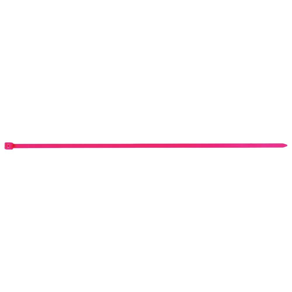 11 Inch Zip Ties, Neon Pink, 100 Pack, 50 lbs. Break Strength, Standard-Duty Nylon Zip Ties, J. J. Keller & Associates, Inc.