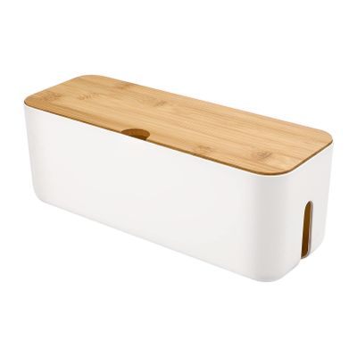 Cabilock Cable Holder for Office Power Strip Hide Box Cord Box Hider Desk Organizer