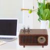ASHATA Retro Wood Bluetooth Speaker, FM Radio Bluetooth Speaker with Elegant Classic, USB Desktop Vintage Speakers with Radio for Computer Desktops, U Disk, AUX Output view 4