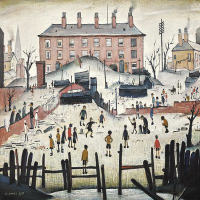 LAURENCE STEPHEN LOWRY : A CRICKET MATCH : Archival Quality Art Print