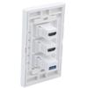 1 Gang 2 Port HDMI 1 Port USB 3.0 Female To Female Wall Plate (2HDMI1USB) view 4