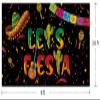 6 X 3.6ft Mexican Let's Fiesta Black Backdrop Let's Fiesta Luau Cinco De Mayo Party Decoration Let's Fiesta Birthday Decoration Party Supplies Mexican Festival Birthday Backdrop Photography Background view 2