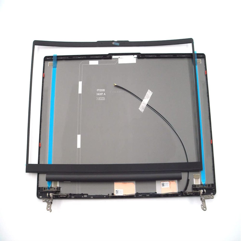Bayjebu Parts for Lenovo ideapad 5-15ARE05 5-15ALC05 LCD Cover and Front Bezel with Hinges Gray 5CB0X56525