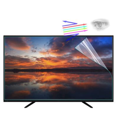 JFGH 32-75 Inch Blue Light TV Screen Protector, Matte Monitor Film Anti Glare Filter, Reduces Eye Fatigue, for Samsung Sony Sharp Hisense LG etc / 55in 1221x689mm
