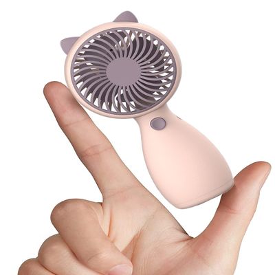 Aheadife Handheld Mini Fan,Portable USB Rechargeable Fan,Small Personal Fan Pocket Desktop Table Quiet Hand with Strong Wind,Lanyard((Mini Hand Fan-Pink)