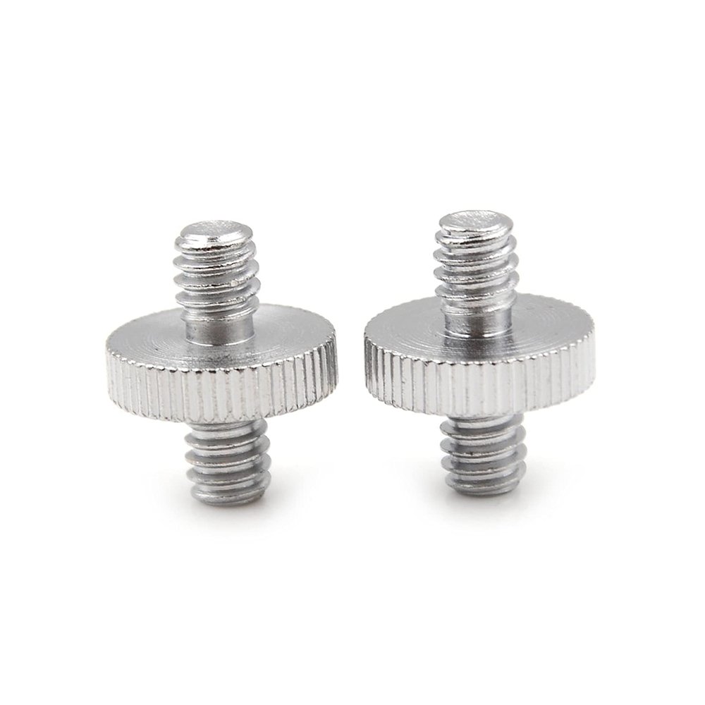 PENGFA Wshao Store 2PCS 1/4" 1/4" Male to 1/4" Male Threaded Screw Adapter Threaded Screw Photo Accessories