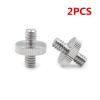 PENGFA Wshao Store 2PCS 1/4" 1/4" Male to 1/4" Male Threaded Screw Adapter Threaded Screw Photo Accessories view 3