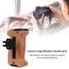 Mini Side Wooden Handle Handgrip, Camera Cage Top Handle Wood Grip, Universal Screw Hole, Cold Shoe Mount for Mirrorless Digital Camera DSLR Camera view 3