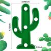 Jutom 4 Pieces LED Cactus Light up Taco Party Favors Mexican Cactus Party Decorations Fiesta Table Decor Cinco De Mayo Supplies Cute Night Lamp for Table Bedroom Supplies(4.72 x 2.76 Inch) view 2