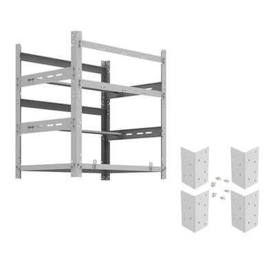 AAAwave The Sluice V.2 12 GPU Mining Rig Frame and 4 pcs of Stacking Brackets (White)
